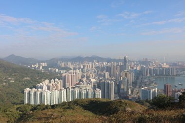  Tsuen Wan üzerinden şehir Kowloon Hong Kong