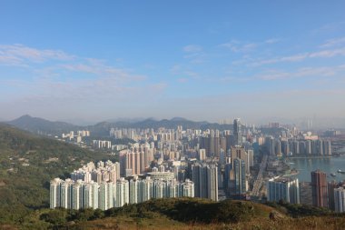  Tsuen Wan üzerinden şehir Kowloon Hong Kong