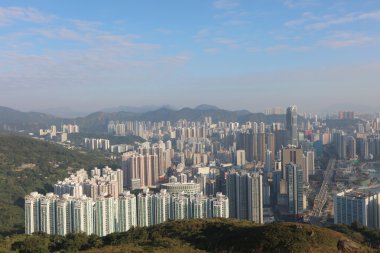  Tsuen Wan üzerinden şehir Kowloon Hong Kong