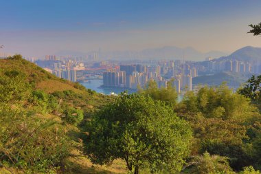  Tsuen Wan üzerinden şehir Kowloon Hong Kong