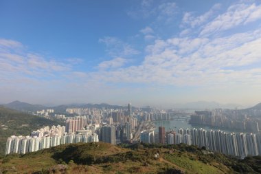  Tsuen Wan üzerinden şehir Kowloon Hong Kong
