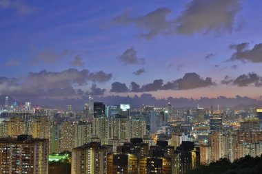 Hong kong şehir manzarası Kowloon görünümünü doğusunda