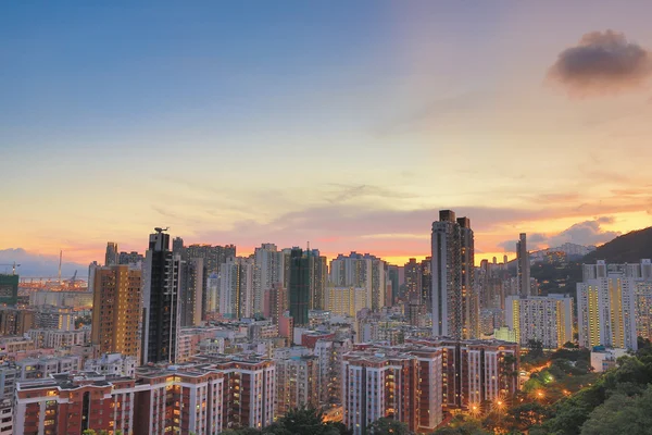 Centro de Hong Kong, alta densidade, área pobre . — Fotografia de Stock