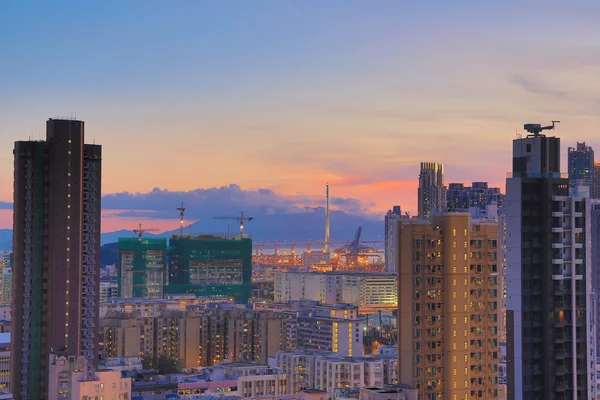 Downtown i Hong Kong, høj tæthed, fattige område . - Stock-foto