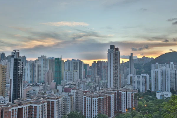 市中心的香港、 密度高、 贫困地区. — 图库照片
