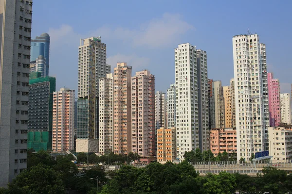 Centro de Hong Kong, alta densidad, zona pobre . —  Fotos de Stock