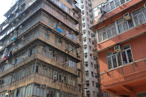 the Tong lau old house at hong kong 