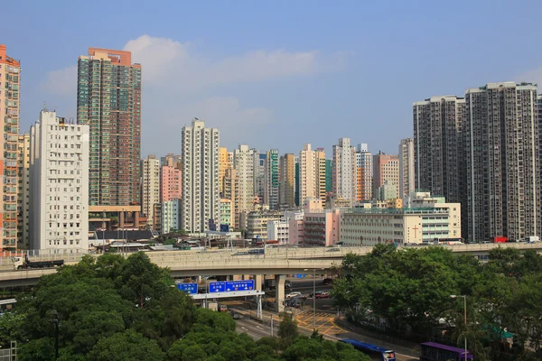 Şehir merkezinde, hong kong, yüksek yoğunluklu, zavallı alanı. — Stok fotoğraf