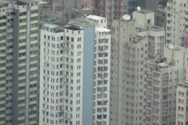 Stadsgezicht van top als bekeken Kowloon — Stockfoto