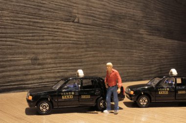 Japonya taksi ile küçük bir rakam