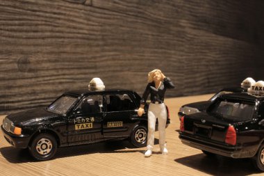 Japonya taksi ile küçük bir rakam