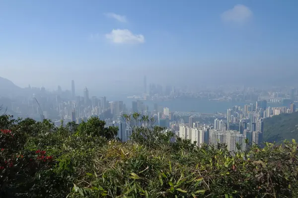从香港渣甸街的观景台看 — 图库照片