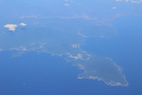 Vista del suelo desde la ventana del avión —  Fotos de Stock