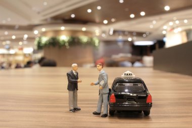 Japonya taksi ile küçük işletme figür