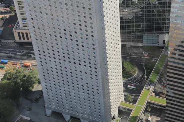 Uitzicht vanaf hoge uitzicht over centrum — Stockfoto