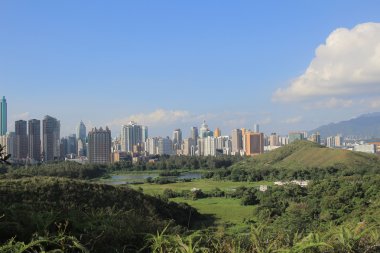 Çin'in Shenzhen şehri hong kong görünümü