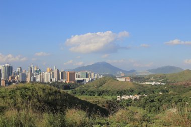 Çin'in Shenzhen şehri hong kong görünümü