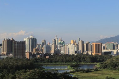 Çin'in Shenzhen şehri hong kong görünümü