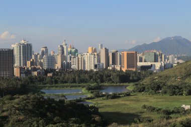 Çin'in Shenzhen şehri hong kong görünümü