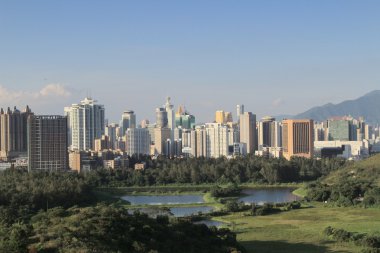 Çin'in Shenzhen şehri hong kong görünümü