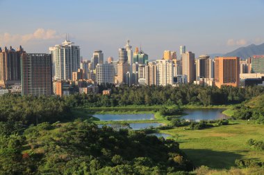 Çin'in Shenzhen şehri hong kong görünümü