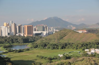 Çin'in Shenzhen şehri hong kong görünümü