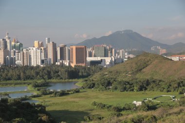 Çin'in Shenzhen şehri hong kong görünümü