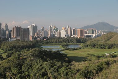 Çin'in Shenzhen şehri hong kong görünümü