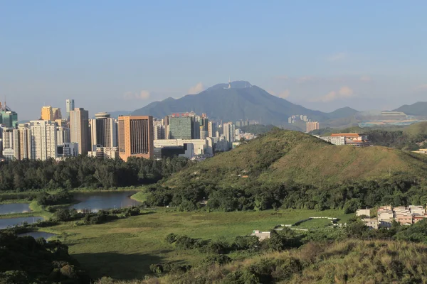 Shenzhen πόλη της Κίνας από την άποψη του Χονγκ Κονγκ — Φωτογραφία Αρχείου