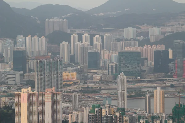 Kowloon cityscape Simgesel Yapı bina ile — Stok fotoğraf