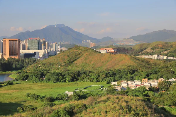 Shenzhen πόλη της Κίνας από την άποψη του Χονγκ Κονγκ — Φωτογραφία Αρχείου