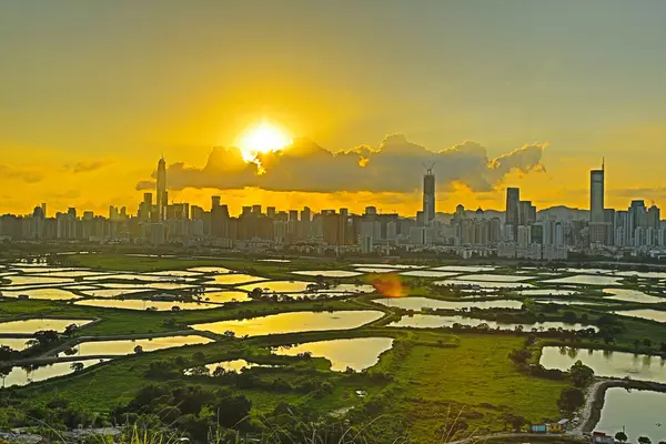 在新界东北部，Hong 香港马草垄 — 图库照片