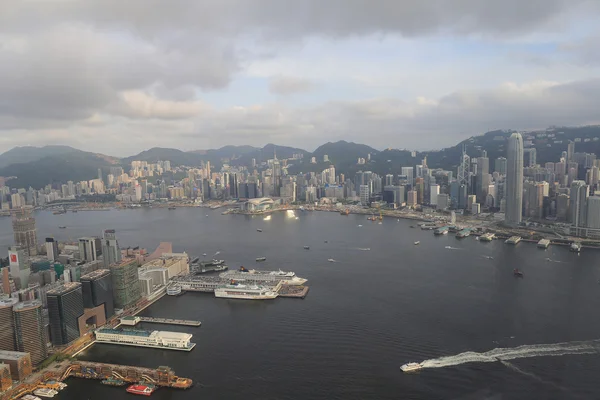 Skyline af Hong Kong, Kina . - Stock-foto