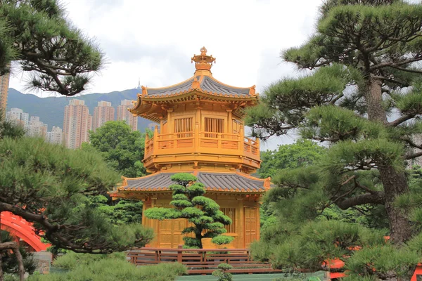 Orientaliska gyllene paviljongen Chi lin nunnekloster och kinesisk trädgård, — Stockfoto