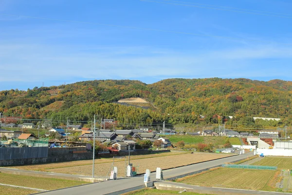 View out of train cityscape — Stock Photo, Image