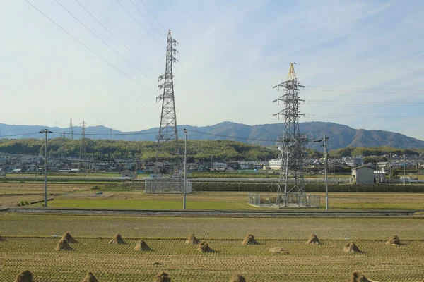 Vista desde el paisaje urbano del tren — Foto de Stock