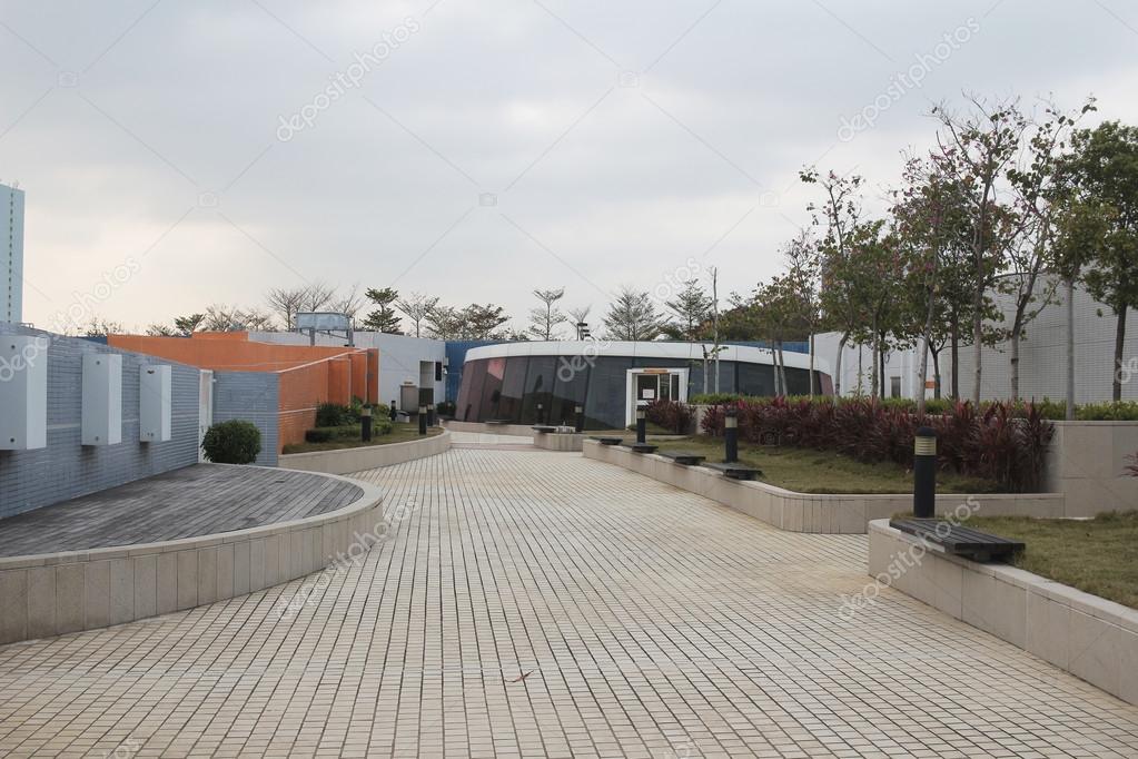 benches, cheung sha wan, cheung sha wan promenade, cityscape, green spaces, hong kong, hong kong island skyline, jogging, Kowloo