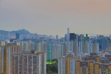 Kuzey kwun tong bölgesinde görünümü Hong kong