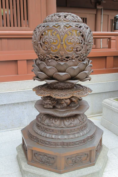 Buddism pattern of Metal  lamp of staues — Stock Photo, Image