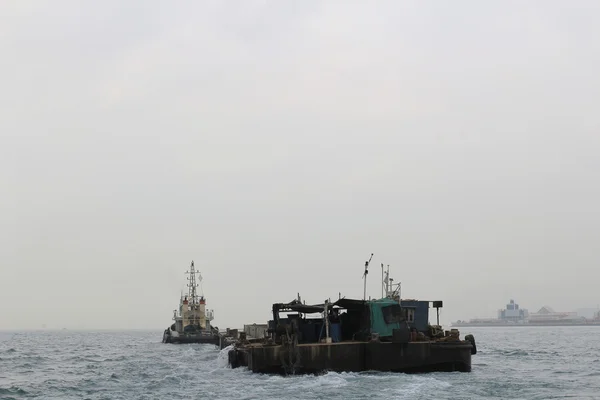 Het schip op de haven van Hong Kong — Stockfoto