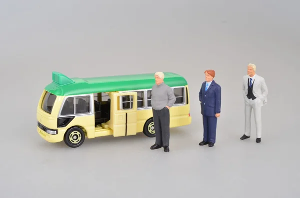 Malá postava s minibus v Hongkongu — Stock fotografie