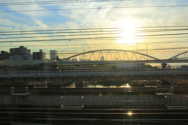 Blick auf die Hankyu Kobe Linie — Stockfoto