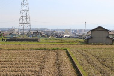 alanların teraslı içinde Japonya