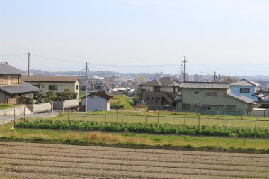 alanların teraslı içinde Japonya