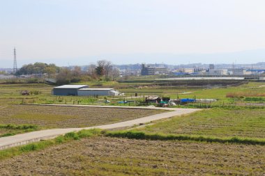 alanların teraslı içinde Japonya