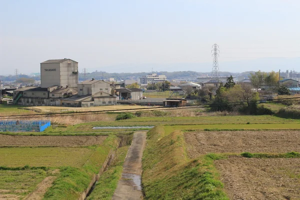 Fälten på radhus i Japan — Stockfoto
