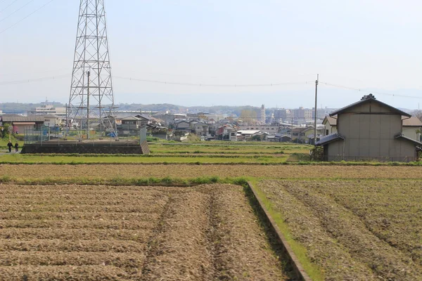 Velden op terrassen in Japan — Stockfoto