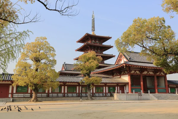 Shitennoji-Tempel im Bezirk Tennoji, Osaka — Stockfoto