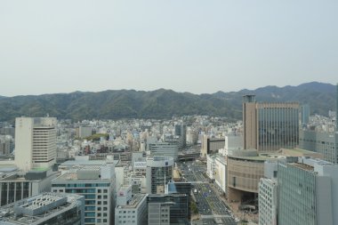 Şehir hava görünümünü kobe, Japonya.