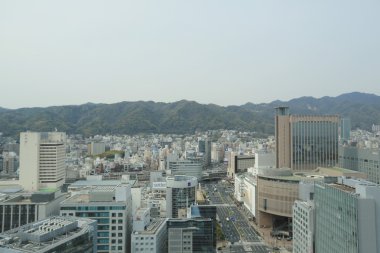Şehir hava görünümünü kobe, Japonya.
